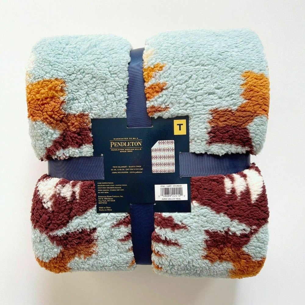 Pendleton Sherpa Twin Size Blanket Throw Avra - Picture 3 of 3